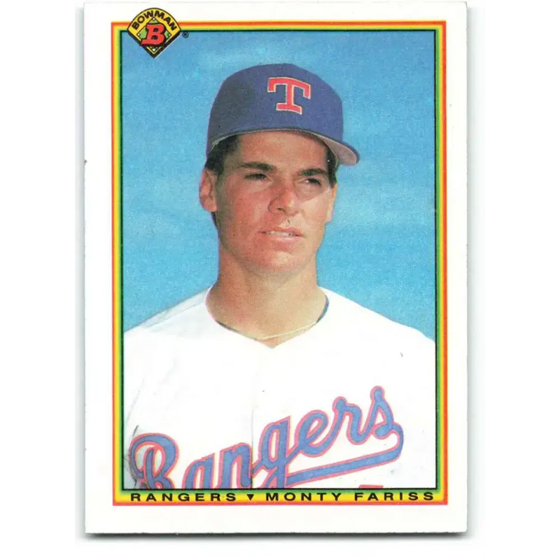 1990 Bowman #500 Monty Fariss NM-MT Texas Rangers Baseball Card - Baseball Card Single