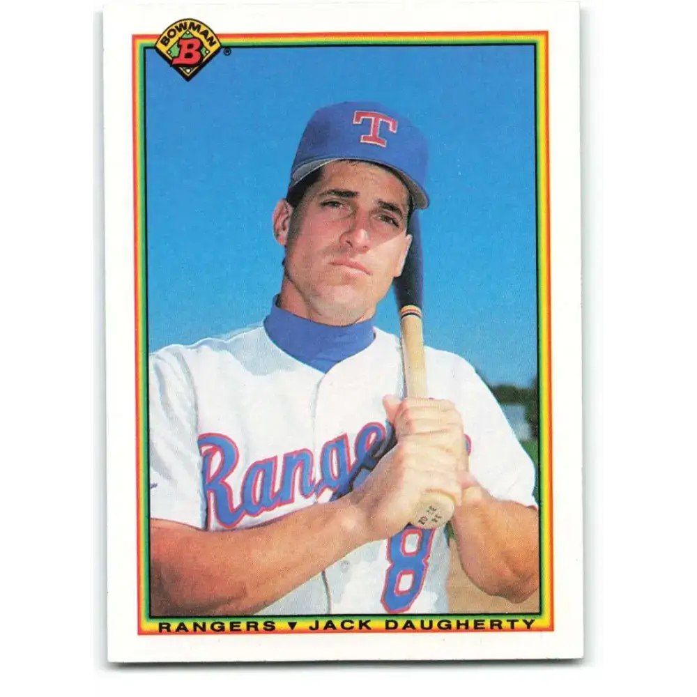 1990 Bowman #503 Jack Daugherty NM-MT RC Rookie Texas Rangers Baseball Card - Baseball Card Single