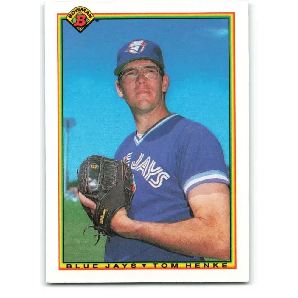 1990 Bowman #506 Tom Henke NM-MT Toronto Blue Jays Baseball Card - Baseball Card Single