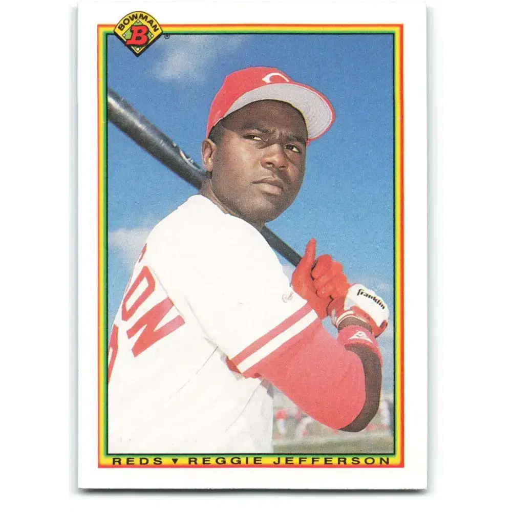 1990 Bowman #51 Reggie Jefferson NM-MT RC Rookie Cincinnati Reds Baseball Card - Baseball Card Single