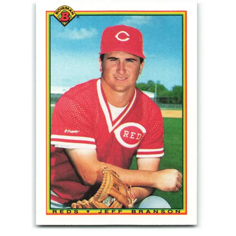 1990 Bowman #52 Jeff Branson NM-MT RC Rookie Cincinnati Reds Baseball Card - Baseball Card Single