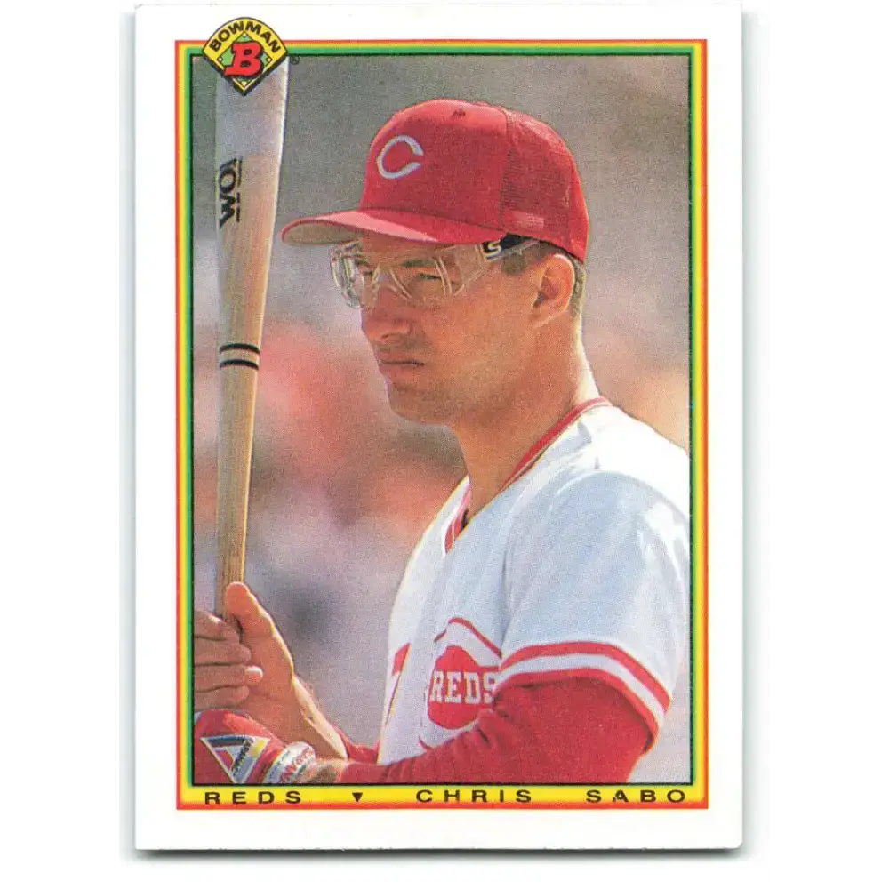 1990 Bowman #53 Chris Sabo NM-MT Cincinnati Reds Baseball Card - Baseball Card Single