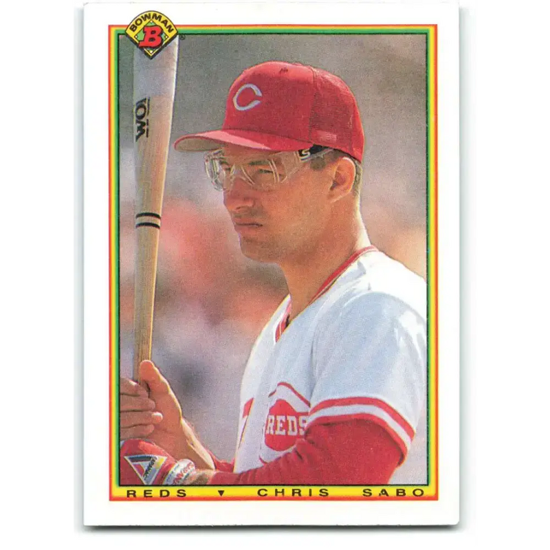 1990 Bowman #53 Chris Sabo NM-MT Cincinnati Reds Baseball Card - Baseball Card Single