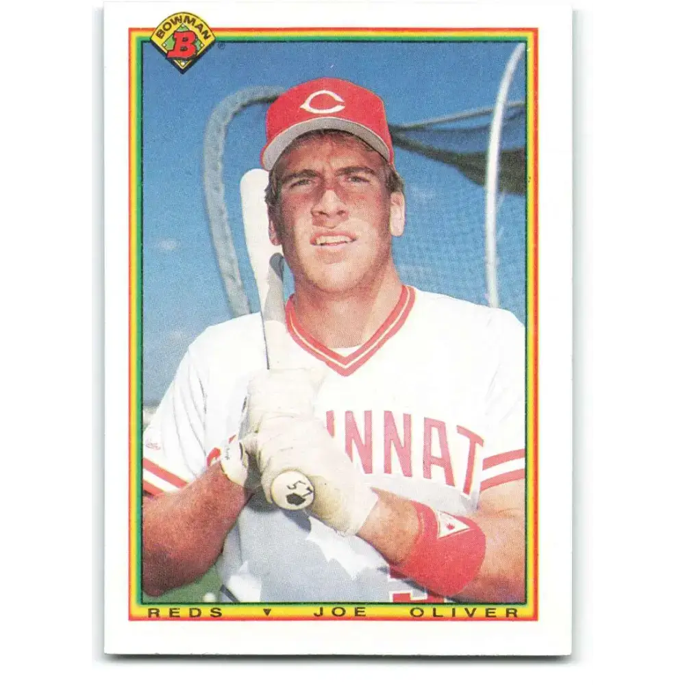 1990 Bowman #54 Joe Oliver NM-MT Cincinnati Reds Baseball Card - Baseball Card Single