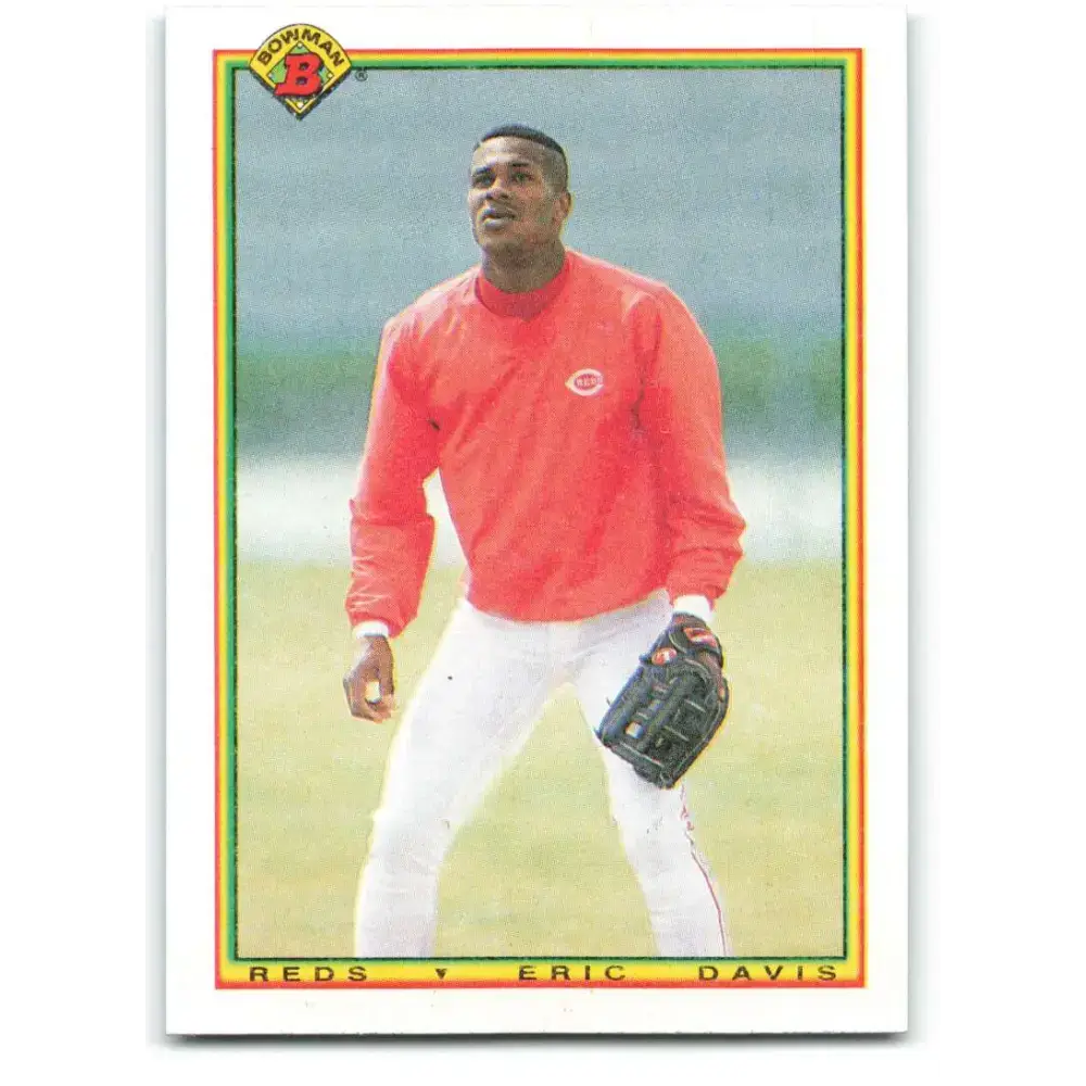 1990 Bowman #58 Eric Davis NM-MT Cincinnati Reds Baseball Card - Baseball Card Single