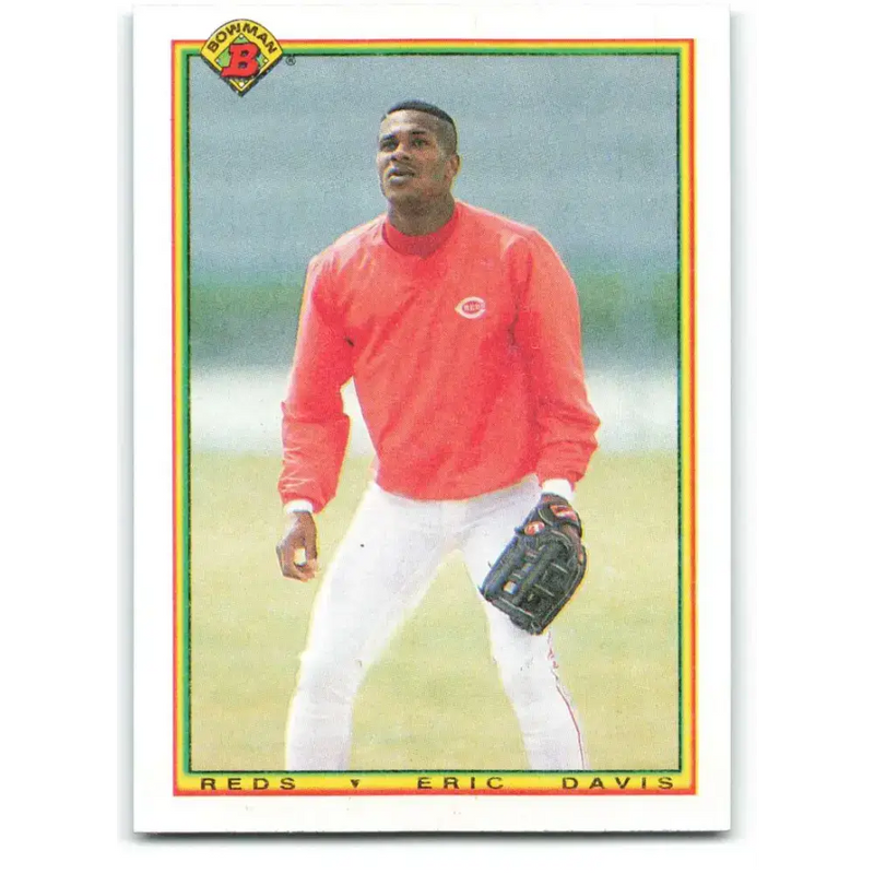 1990 Bowman #58 Eric Davis NM-MT Cincinnati Reds Baseball Card - Baseball Card Single