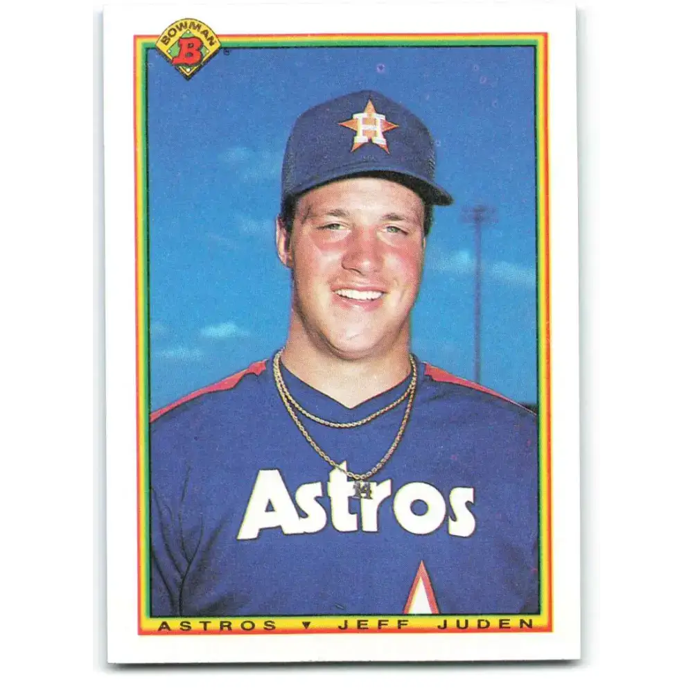 1990 Bowman #64 Jeff Juden NM-MT RC Rookie Houston Astros Baseball Card - Baseball Card Single