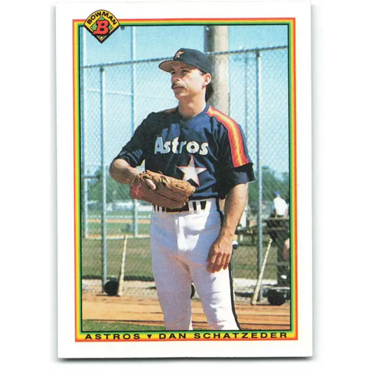 1990 Bowman #69 Dan Schatzeder NM-MT Houston Astros Baseball Card