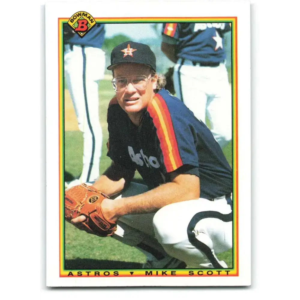 1990 Bowman #71 Mike Scott NM-MT Houston Astros Baseball Card - Baseball Card Single