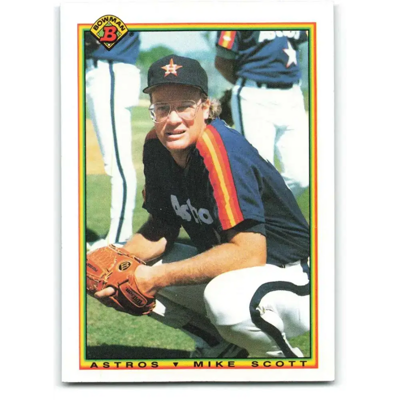 1990 Bowman #71 Mike Scott NM-MT Houston Astros Baseball Card - Baseball Card Single