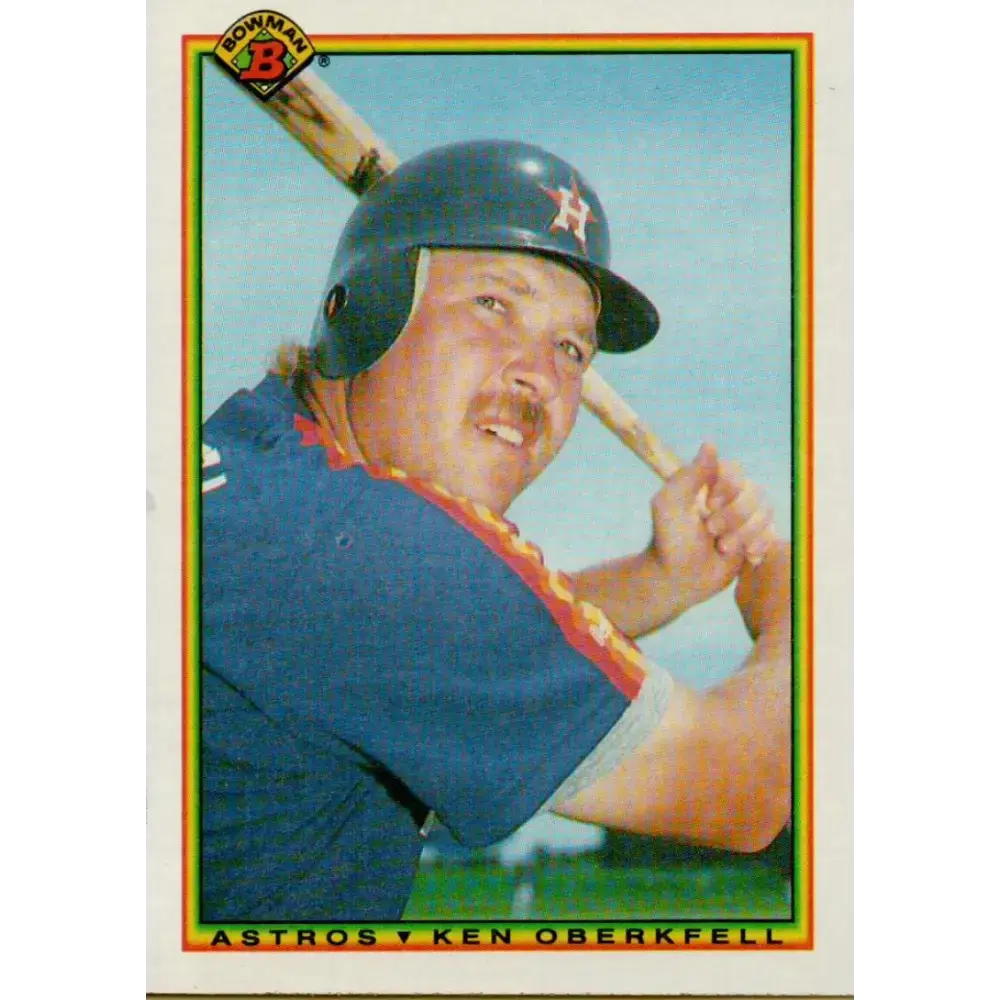 1990 Bowman #74 Ken Oberkfell NM-MT Houston Astros Baseball Card - Baseball Card Single
