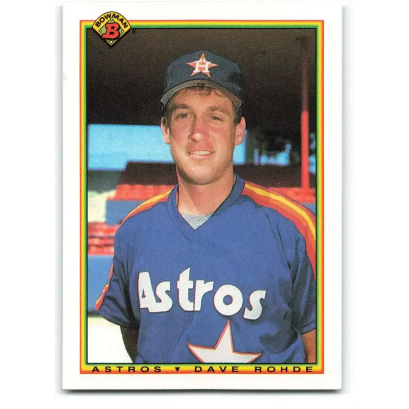1990 Bowman #75 Dave Rohde NM-MT RC Rookie Houston Astros Baseball Card - Baseball Card Single