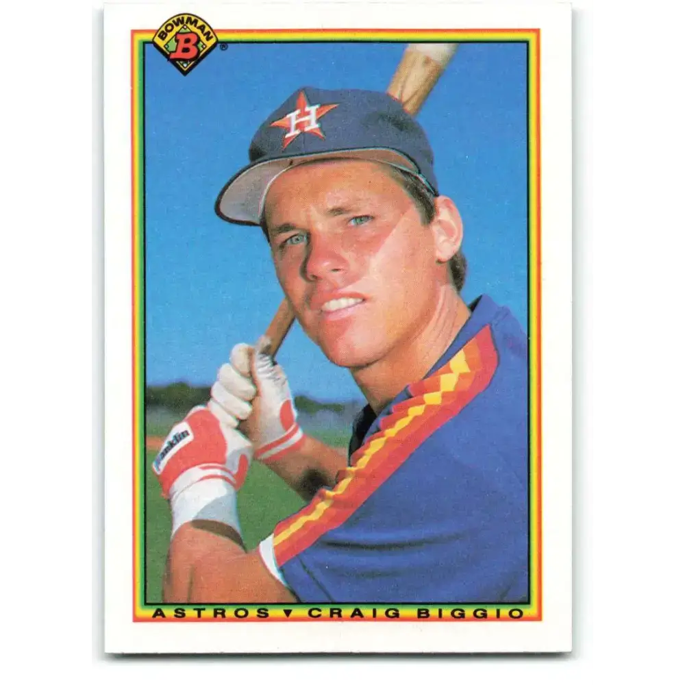 1990 Bowman #78 Craig Biggio NM-MT Houston Astros Baseball Card - Baseball Card Single