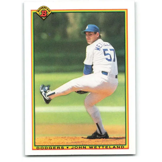 1990 Bowman #82 John Wetteland NM-MT Los Angeles Dodgers Baseball Card