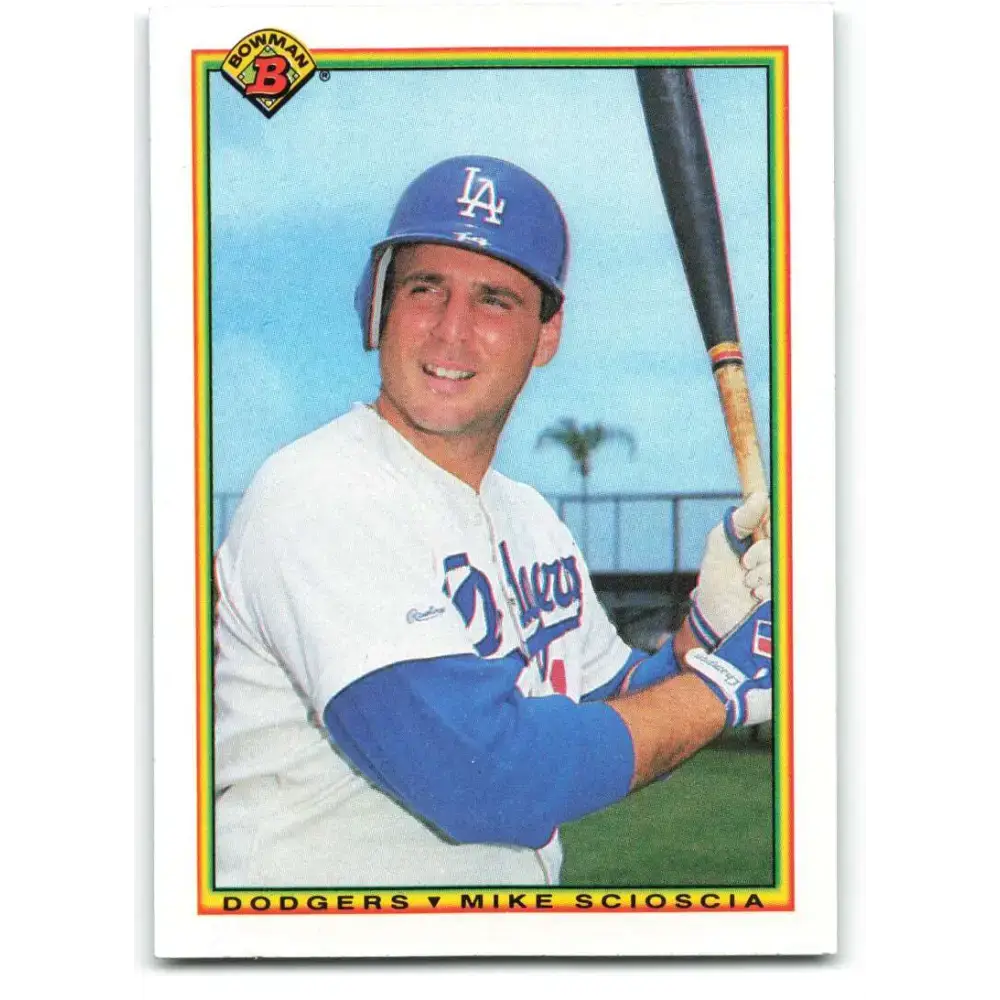 1990 Bowman #89 Mike Scioscia NM-MT Los Angeles Dodgers Baseball Card - Baseball Card Single
