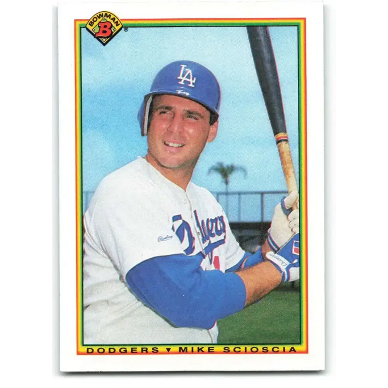 1990 Bowman #89 Mike Scioscia NM-MT Los Angeles Dodgers Baseball Card - Baseball Card Single