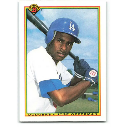 1990 Bowman #92 Jose Offerman NM-MT RC Rookie Los Angeles Dodgers Baseball Card