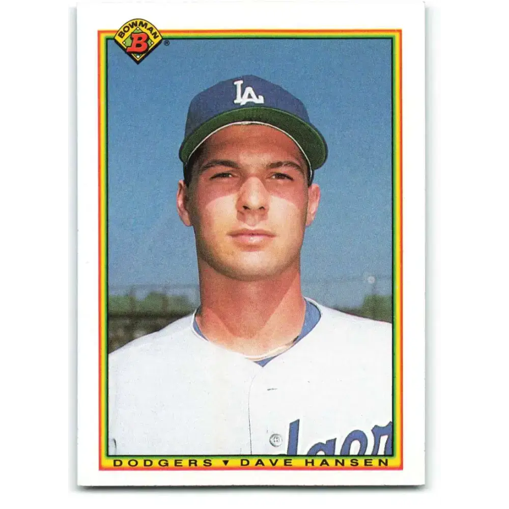 1990 Bowman #93 Dave Hansen NM-MT RC Rookie Los Angeles Dodgers Baseball Card
