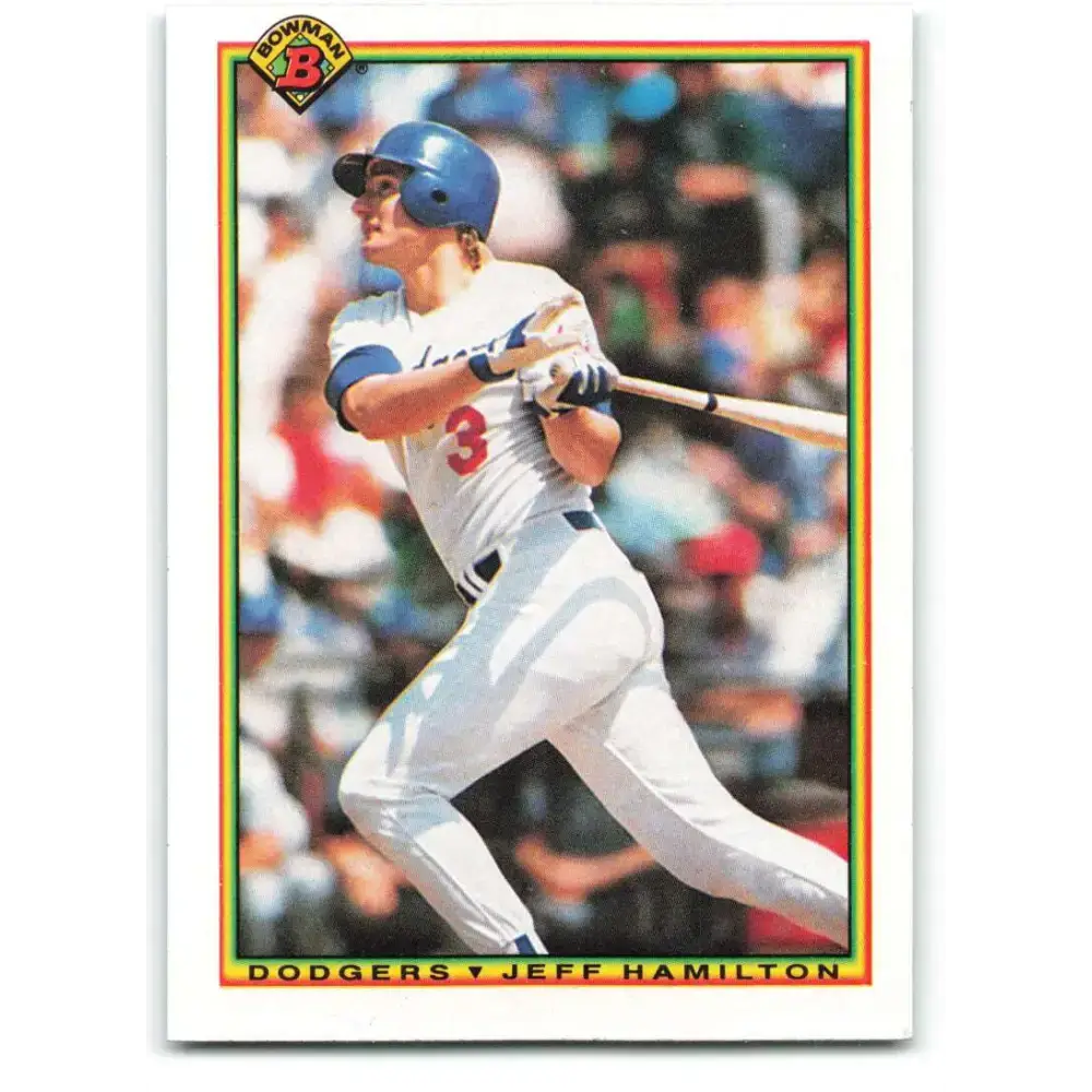 1990 Bowman #94 Jeff Hamilton NM-MT Los Angeles Dodgers Baseball Card - Baseball Card Single