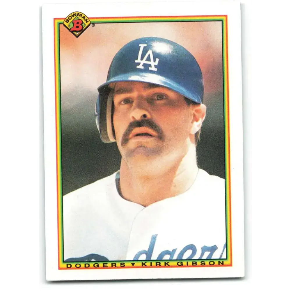 1990 Bowman #97 Kirk Gibson NM-MT Los Angeles Dodgers Baseball Card - Baseball Card Single