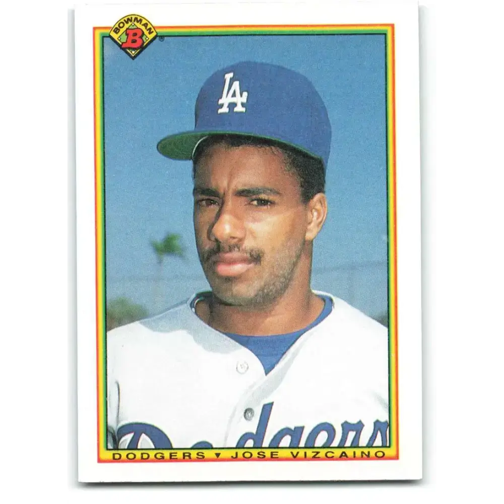 1990 Bowman #98 Jose Vizcaino NM-MT RC Rookie Los Angeles Dodgers Baseball Card - Baseball Card Single