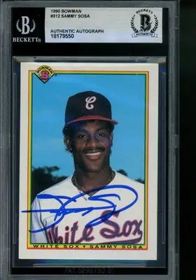 1990 Bowman Sammy Sosa #312 Rookie Baseball BGS Authentic - Baseball Card Single