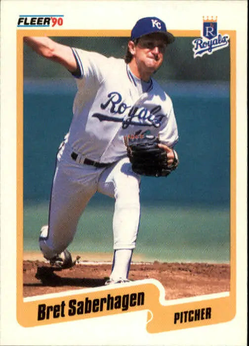 1990 Bret Saberhagen Fleer Baseball Card #116 - Baseball Card Single