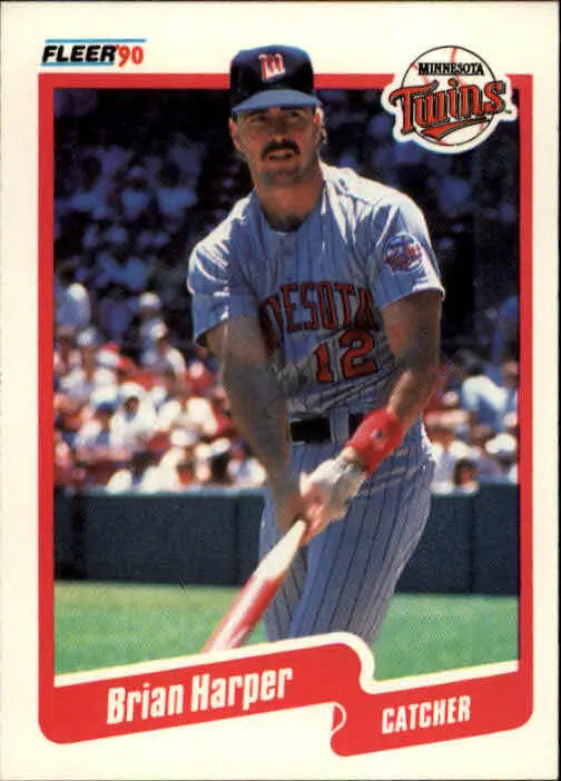 1990 Brian Harper Fleer Baseball Card #377 - Baseball Card Single