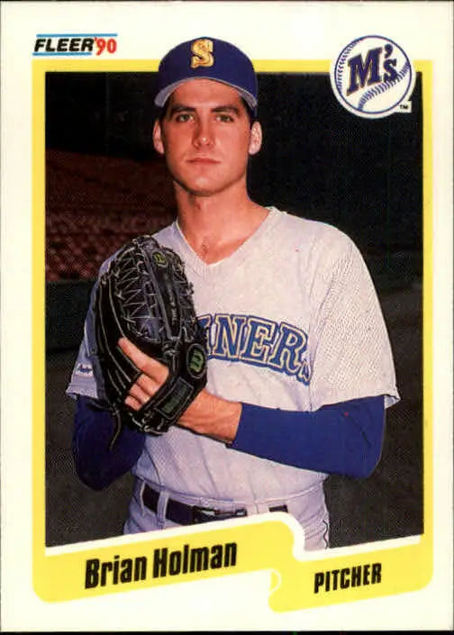 1990 Brian Holman Fleer Baseball Card #516 - Baseball Card Single
