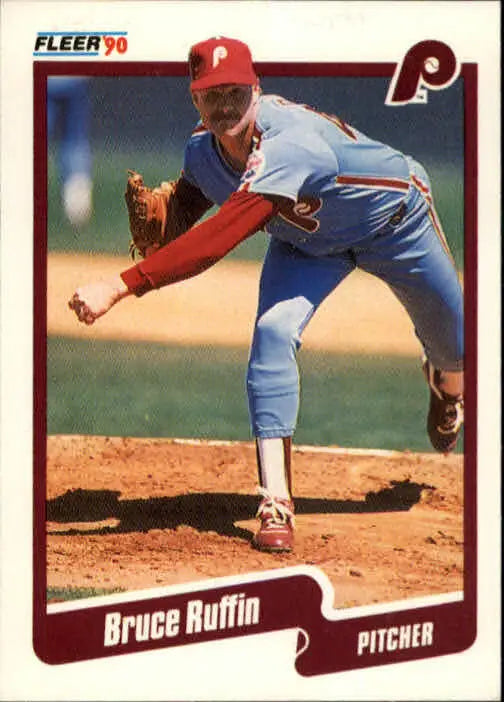 1990 Bruce Ruffin Fleer Baseball Card #572 - Baseball Card Single