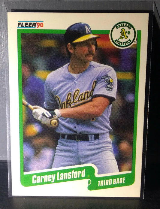 1990 Carney Lansford Fleer Baseball Card #14 - Baseball Card Single