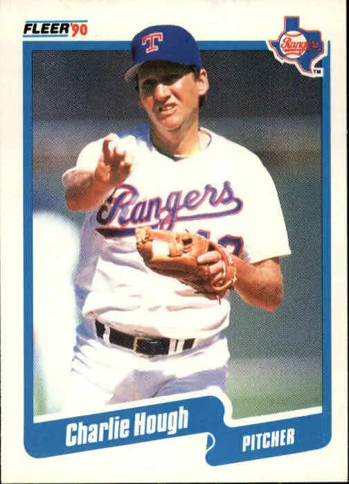 1990 Charlie Hough Fleer Baseball Card #300 - Baseball Card Single