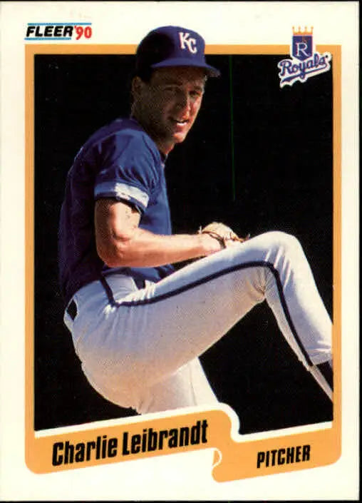 1990 Charlie Leibrandt Fleer Baseball Card #112 - Baseball Card Single