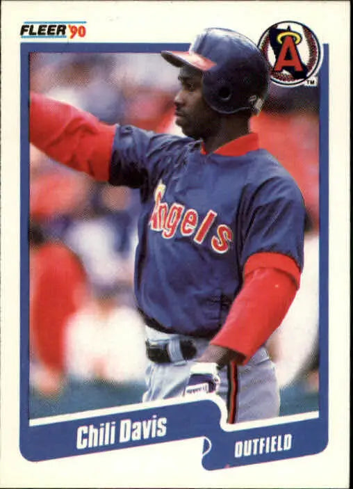 1990 Chili Davis Fleer Baseball Card #129 - Baseball Card Single