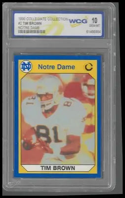 1990 Collegiate Collection #2 Tim Brown WCG GEM/MT 10 - Football Card Single
