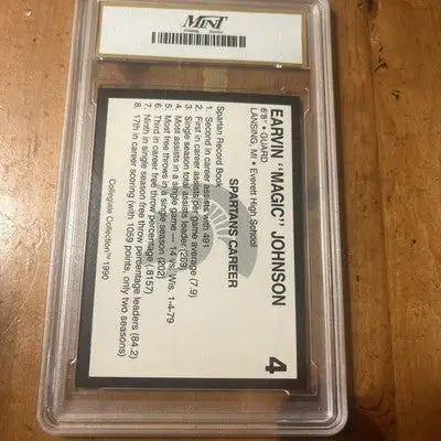 1990 Collegiate Collection Michigan State Spartans Erivin Magic Johnson Mint 10 - Basketball Card Single