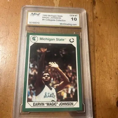 1990 Collegiate Collection Michigan State Spartans Erivin Magic Johnson Mint 10 - Basketball Card Single