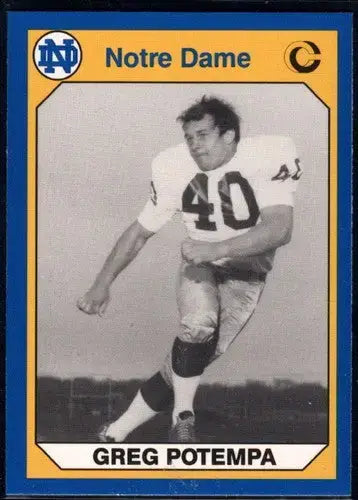 1990 Collegiate Collection Notre Dame #121 Gary Potempa NM-MT - Football Card Single