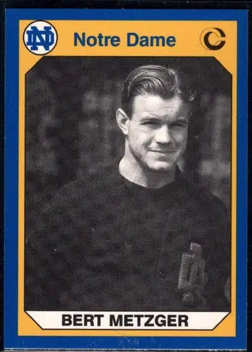 1990 Collegiate Collection Notre Dame #148 Bert Metzger NM-MT - Football Card Single