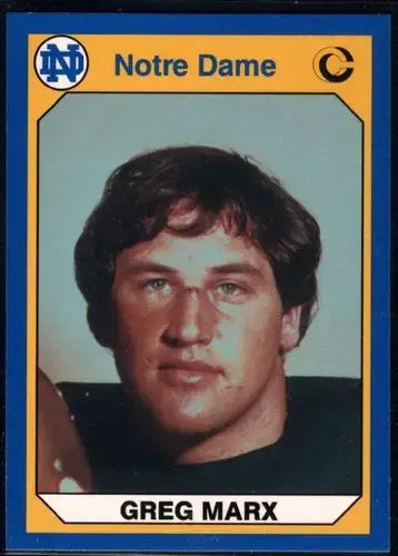 1990 Collegiate Collection Notre Dame #15 Greg Marx NM-MT - Football Card Single