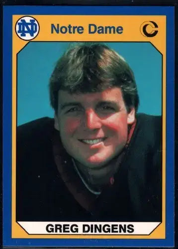 1990 Collegiate Collection Notre Dame #16 Greg Dingens NM-MT - Football Card Single