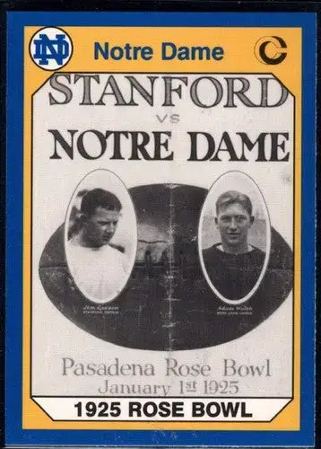 1990 Collegiate Collection Notre Dame #160 1925 Rose Bowl NM-MT - Football Card Single