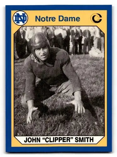 Vintage Notre Dame football trading card of John Clipper Smith from Collegiate Collection Notre