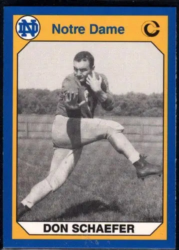 1990 Collegiate Collection Notre Dame #181 Don Schaefer NM-MT - Football Card Single