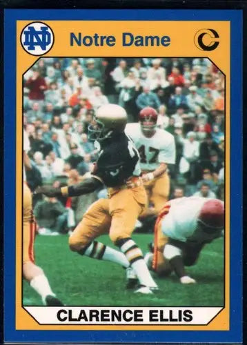 Original gloss Clarence Ellis Notre Dame football card from the 1990 Collegiate Collection