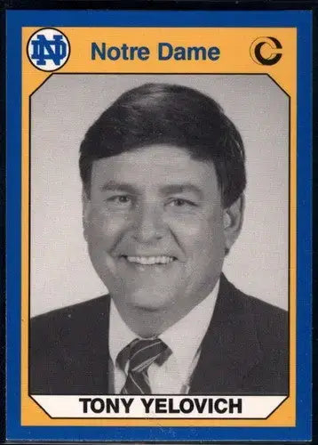 1990 Collegiate Collection Notre Dame #79 Tony Yelovich NM-MT - Football Card Single