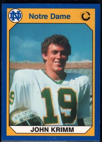 1990 Collegiate Collection Notre Dame #93 John Krimm NM-MT - Football Card Single