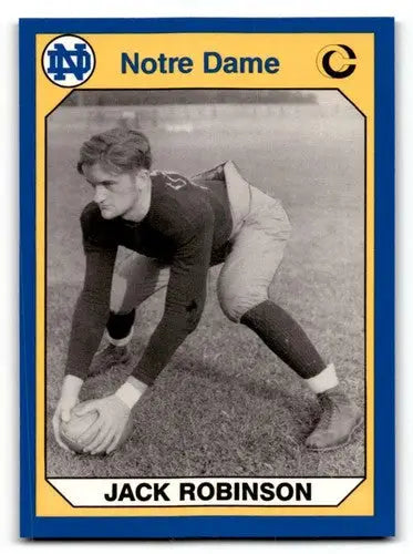 Vintage Notre Dame football trading card featuring Jack Robinson from 1990 Collegiate Collection
