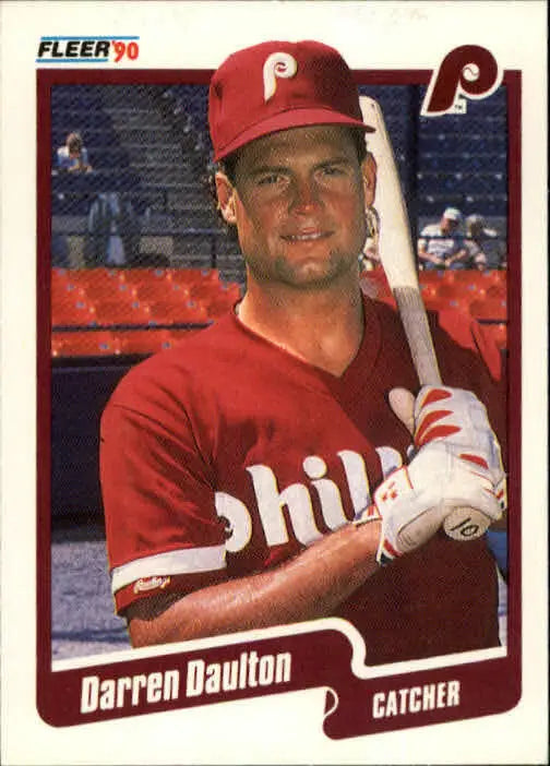 1990 Darren Daulton Fleer Baseball Card #555 - Baseball Card Single