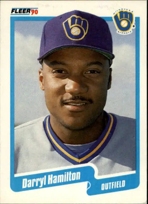 1990 Darryl Hamilton Fleer Baseball Card #325 - Baseball Card Single